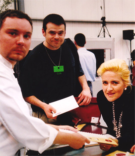 Kike Gómez Haces, fundadora de Catering Malena, compartiendo experiencia y conocimentos con Albert Adriá. Kike Gómez Haces, fundadora de Catering Malena, compartiendo experiencia y conocimentos con Albert Adriá.